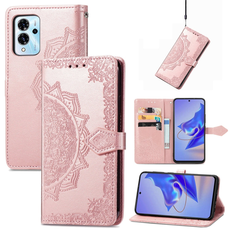 For ZTE Blade V40 Pro Mandala Flower Embossed Leather Phone Case