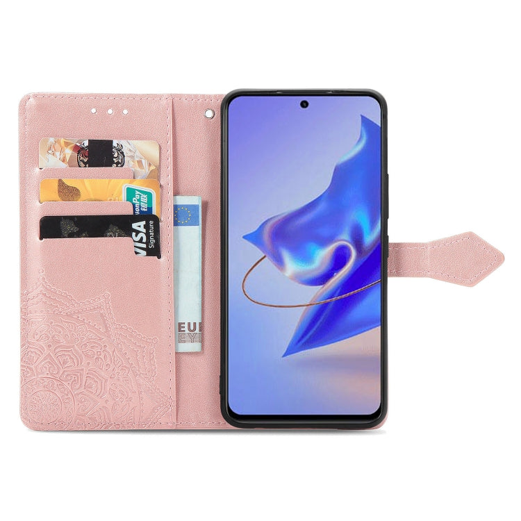 For ZTE Blade V40 Pro Mandala Flower Embossed Leather Phone Case