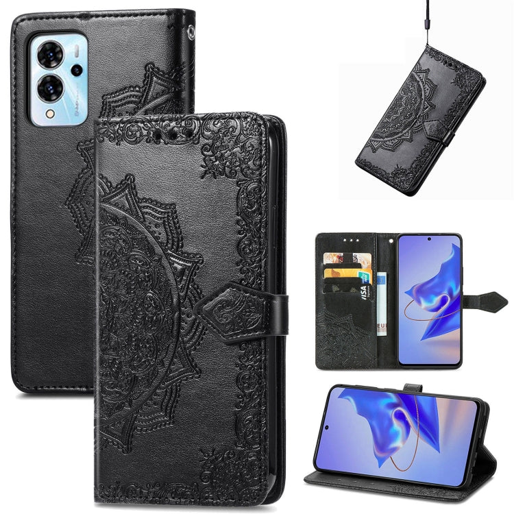For ZTE Blade V40 Pro Mandala Flower Embossed Leather Phone Case