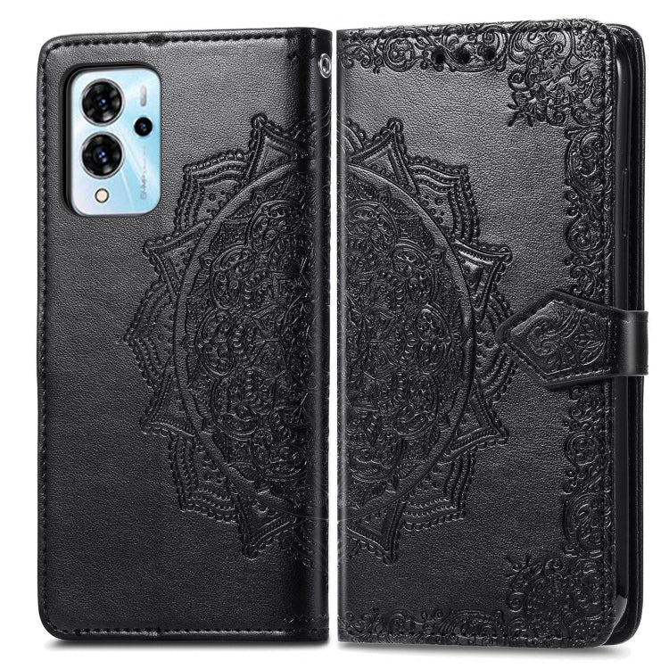 For ZTE Blade V40 Pro Mandala Flower Embossed Leather Phone Case