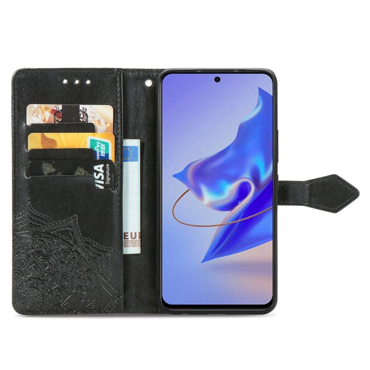 For ZTE Blade V40 Pro Mandala Flower Embossed Leather Phone Case