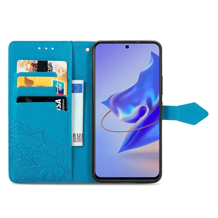 For ZTE Blade V40 Pro Mandala Flower Embossed Leather Phone Case