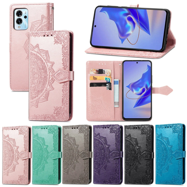 For ZTE Blade V40 Pro Mandala Flower Embossed Leather Phone Case