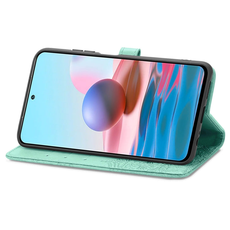 For Xiaomi Redmi Note 10S Mandala Flower Embossed Leather Phone Case