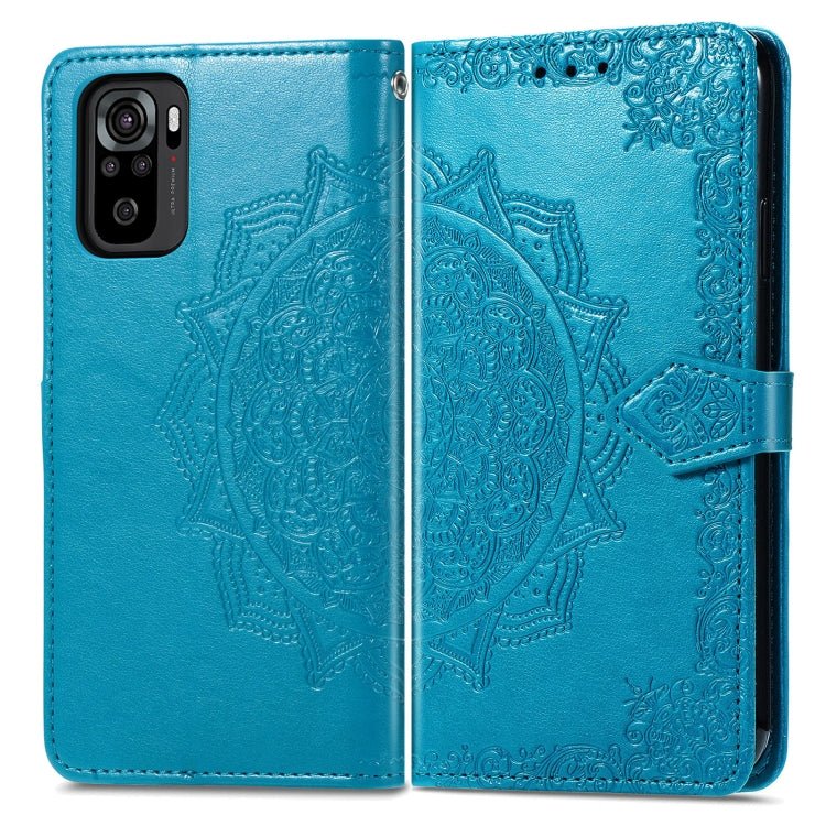 For Xiaomi Redmi Note 10S Mandala Flower Embossed Leather Phone Case
