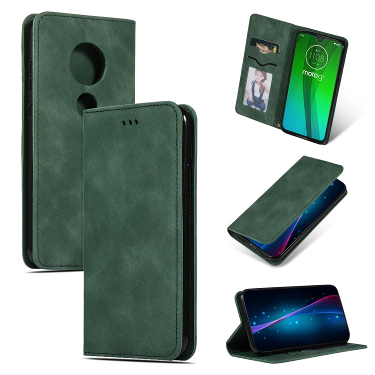 Retro Skin Feel Business Magnetic Horizontal Flip Leather Case for MOTO G7 & MOTO G7 PLUS