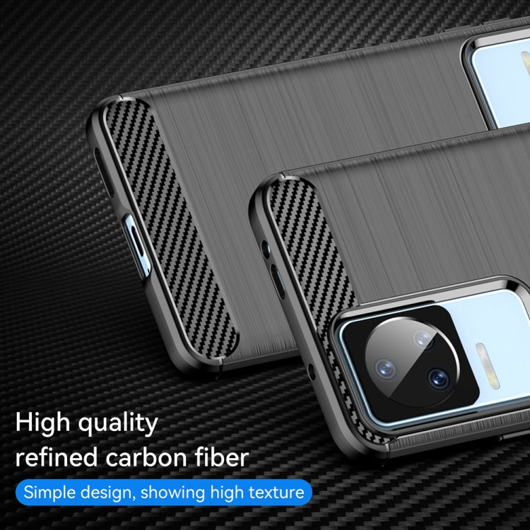 For Xiaomi Redmi K60E Brushed Texture Carbon Fiber TPU Phone Case