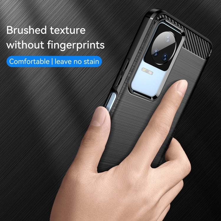 For Xiaomi Redmi K60E Brushed Texture Carbon Fiber TPU Phone Case