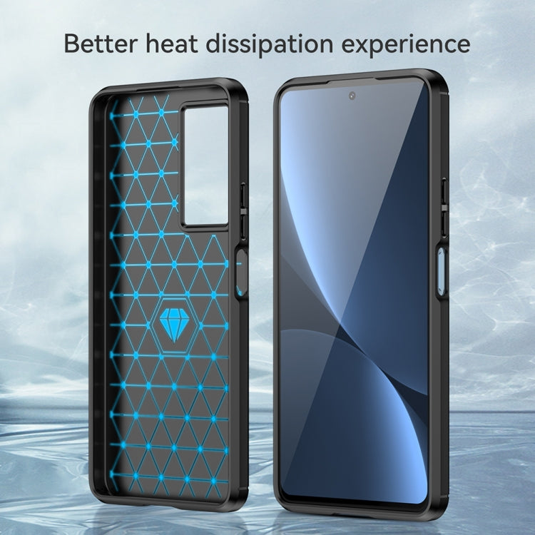 For Xiaomi Redmi K60E Brushed Texture Carbon Fiber TPU Phone Case