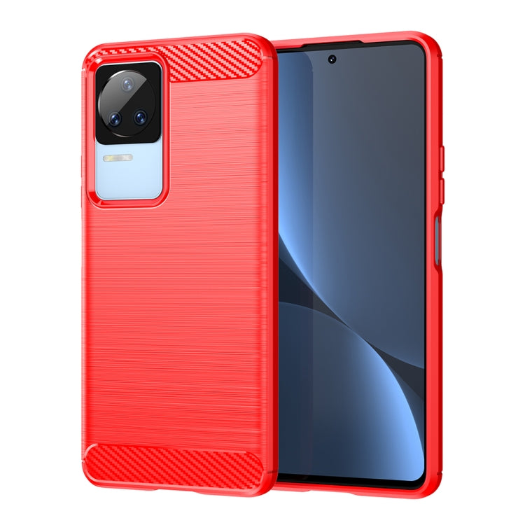 For Xiaomi Redmi K60E Brushed Texture Carbon Fiber TPU Phone Case