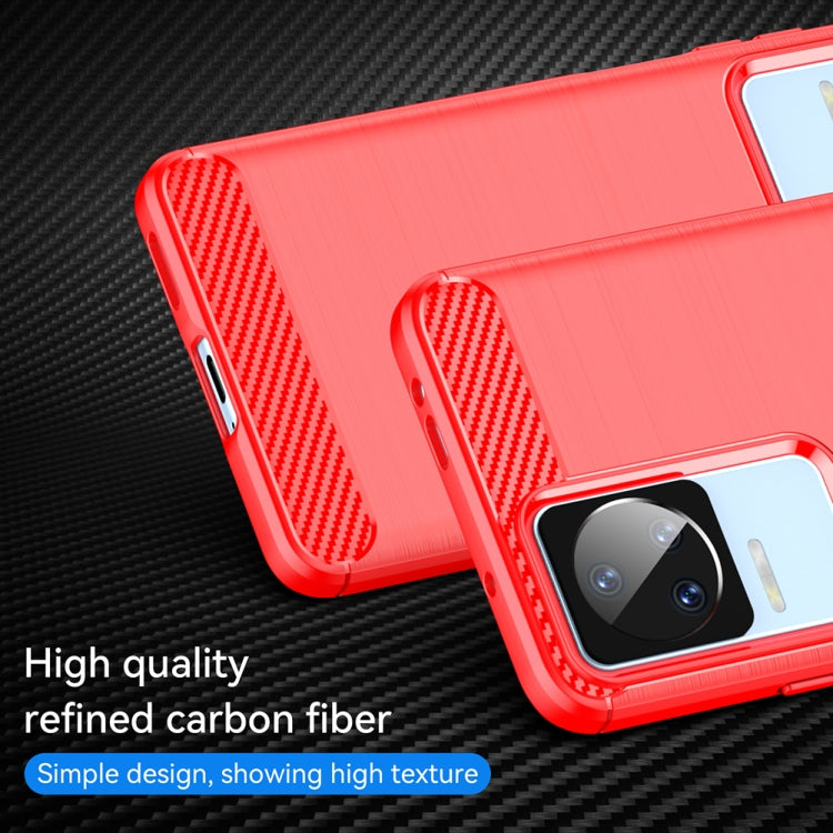 For Xiaomi Redmi K60E Brushed Texture Carbon Fiber TPU Phone Case