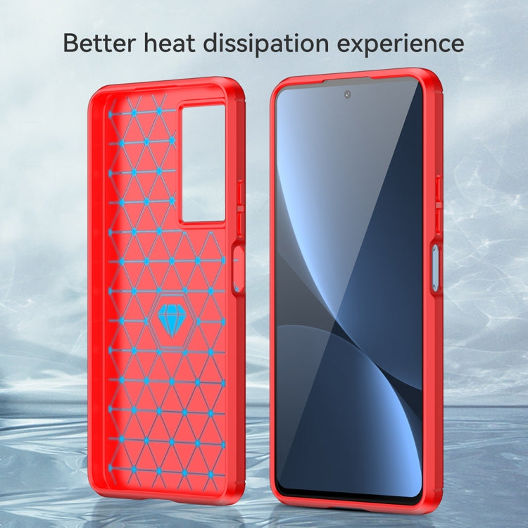For Xiaomi Redmi K60E Brushed Texture Carbon Fiber TPU Phone Case