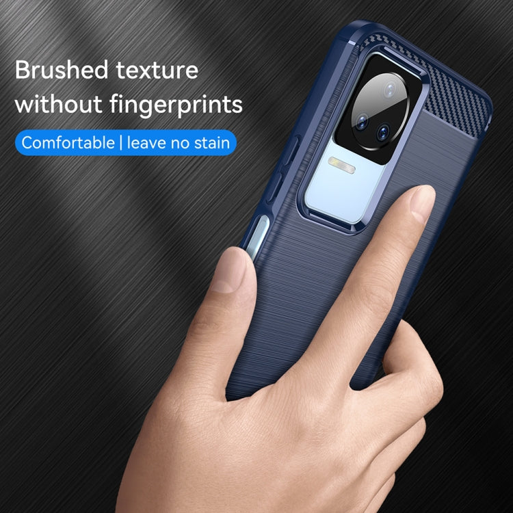 For Xiaomi Redmi K60E Brushed Texture Carbon Fiber TPU Phone Case