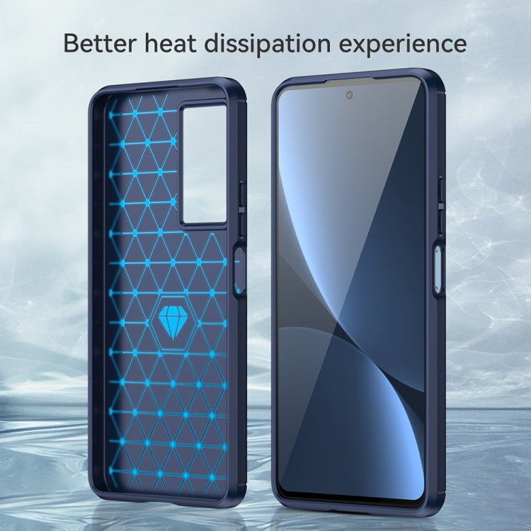 For Xiaomi Redmi K60E Brushed Texture Carbon Fiber TPU Phone Case