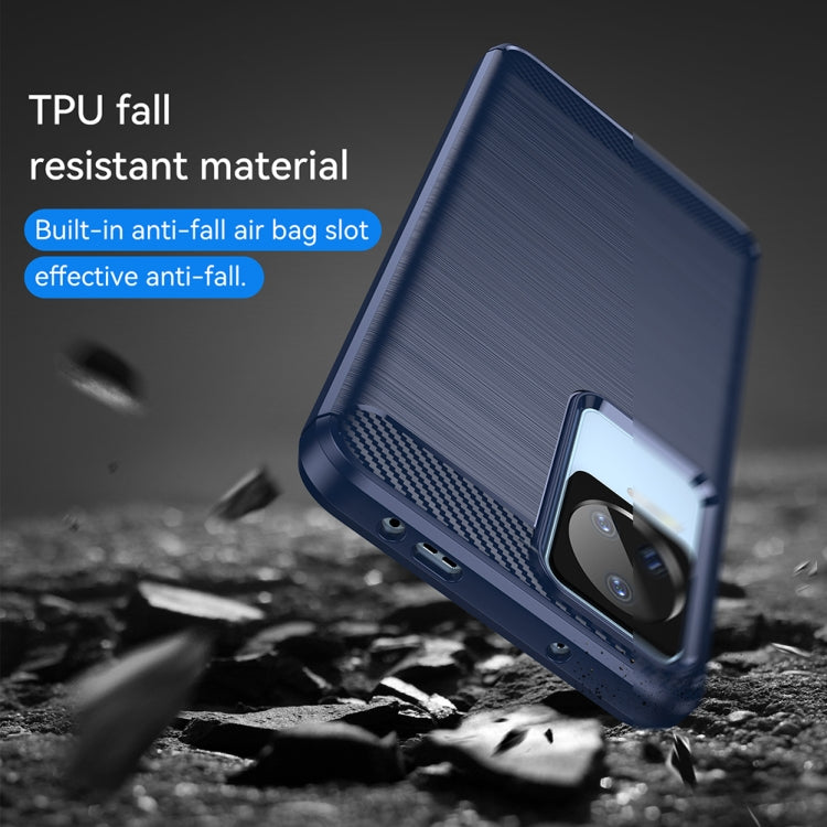 For Xiaomi Redmi K60E Brushed Texture Carbon Fiber TPU Phone Case