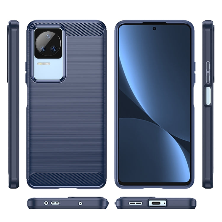 For Xiaomi Redmi K60E Brushed Texture Carbon Fiber TPU Phone Case