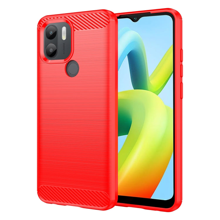 For Xiaomi Poco C50 Brushed Texture Carbon Fiber TPU Phone Case