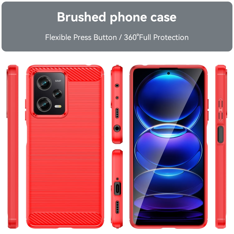 For Xiaomi Redmi Note 12 Pro Speed Brushed Texture Carbon Fiber TPU Phone Case