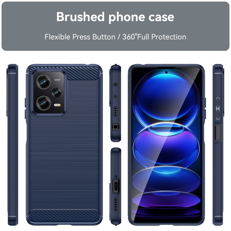 For Xiaomi Redmi Note 12 Pro Speed Brushed Texture Carbon Fiber TPU Phone Case