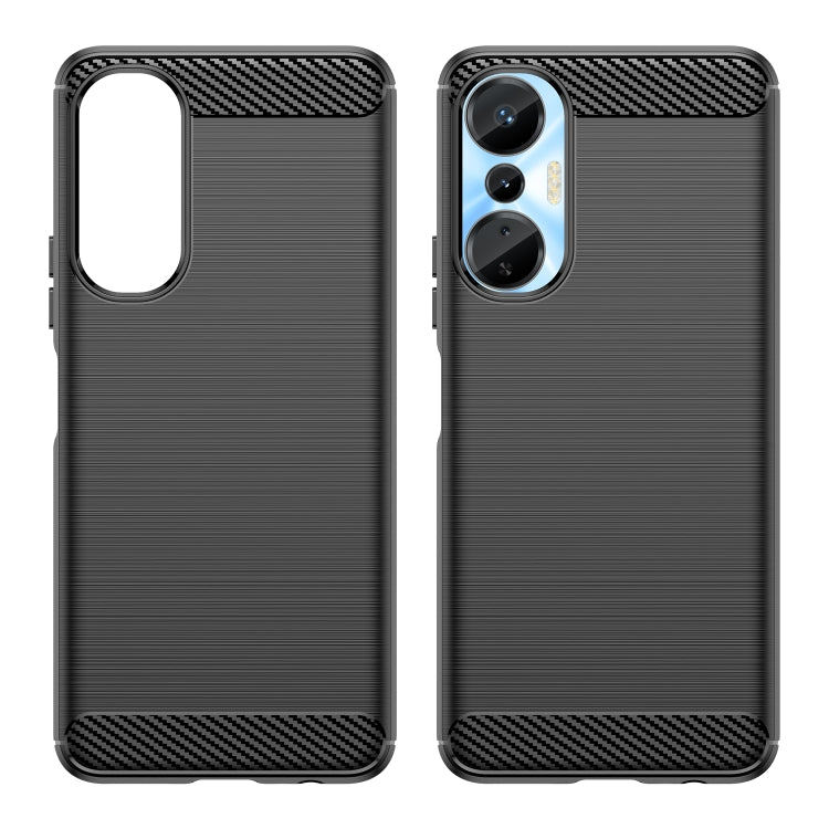 For Infinix Hot 20S Brushed Texture Carbon Fiber TPU Phone Case