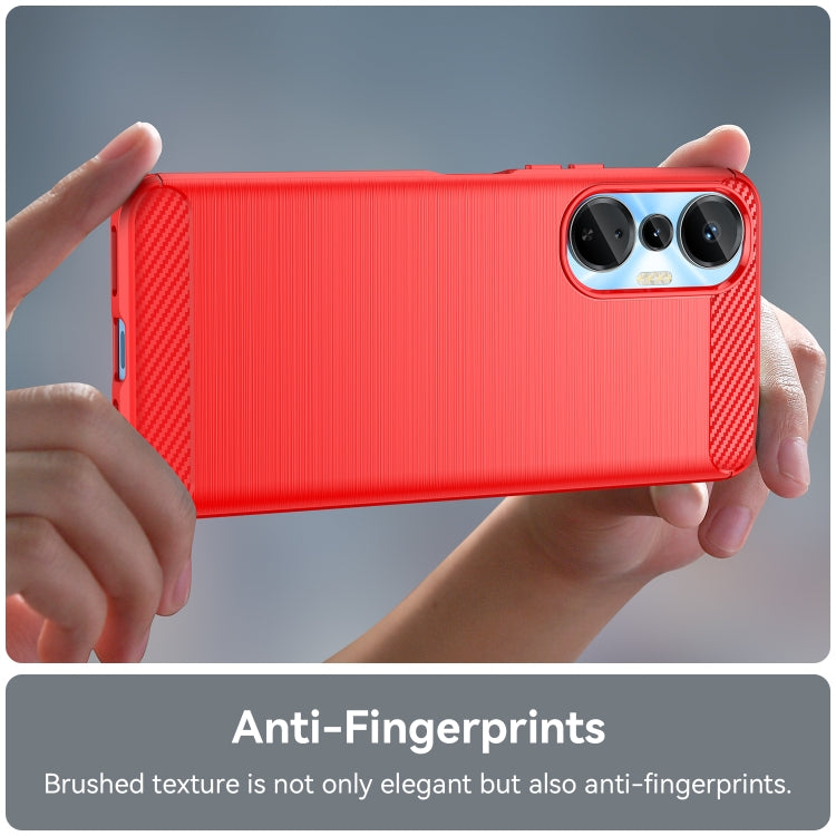 For Infinix Hot 20S Brushed Texture Carbon Fiber TPU Phone Case