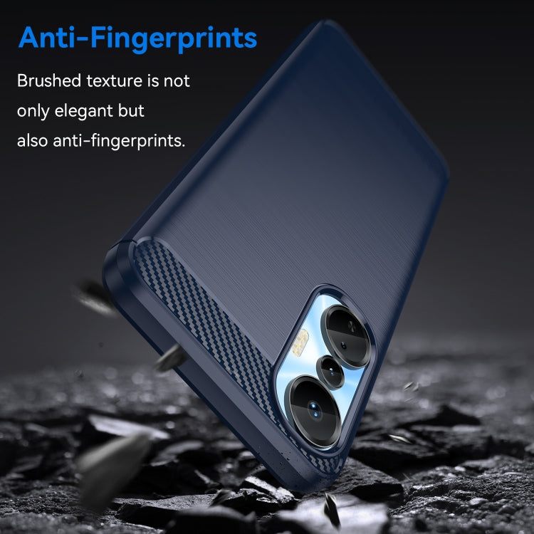 For Infinix Hot 20S Brushed Texture Carbon Fiber TPU Phone Case
