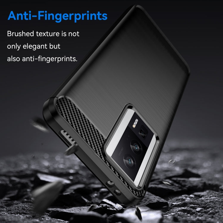 For Xiaomi Redmi K60 Pro Brushed Texture Carbon Fiber TPU Phone Case