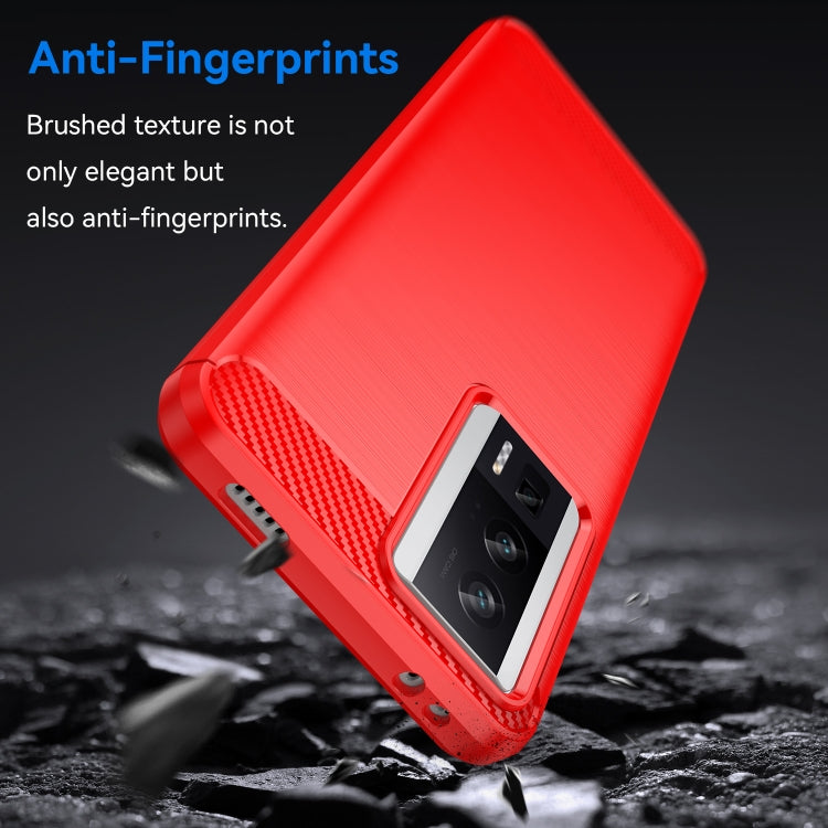 For Xiaomi Redmi K60 Pro Brushed Texture Carbon Fiber TPU Phone Case