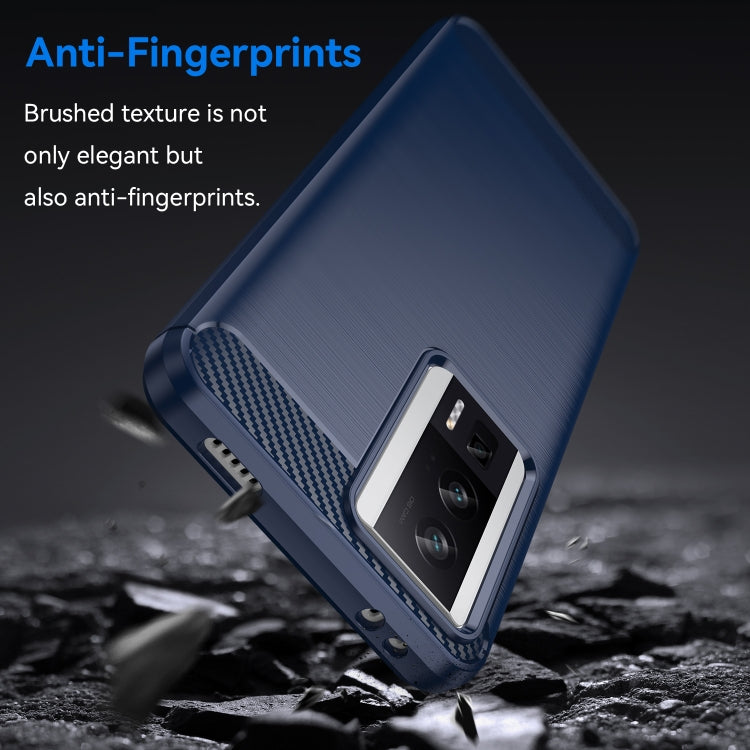 For Xiaomi Redmi K60 Pro Brushed Texture Carbon Fiber TPU Phone Case