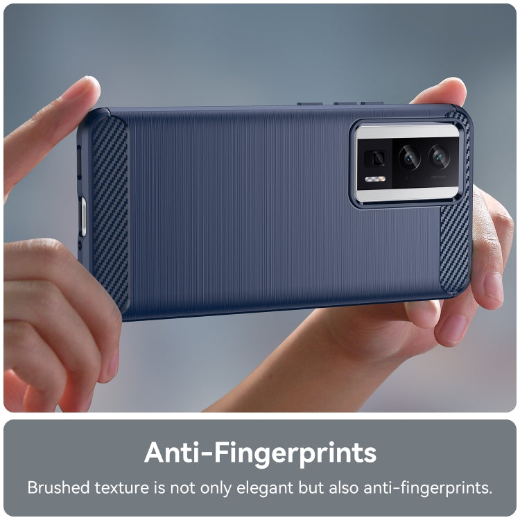 For Xiaomi Redmi K60 Pro Brushed Texture Carbon Fiber TPU Phone Case