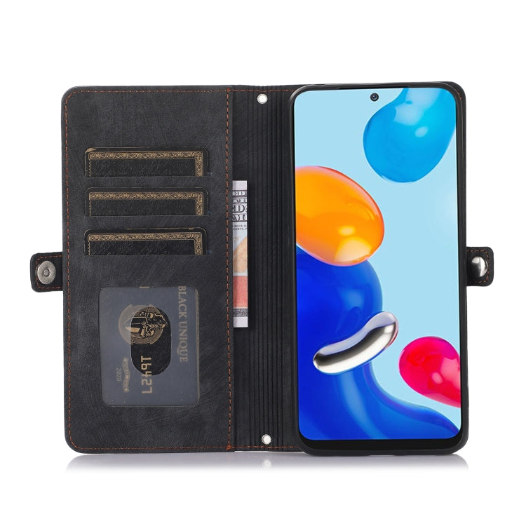 For Xiaomi Redmi A1+ Zipper Card Slot Buckle Wallet Leather Phone Case