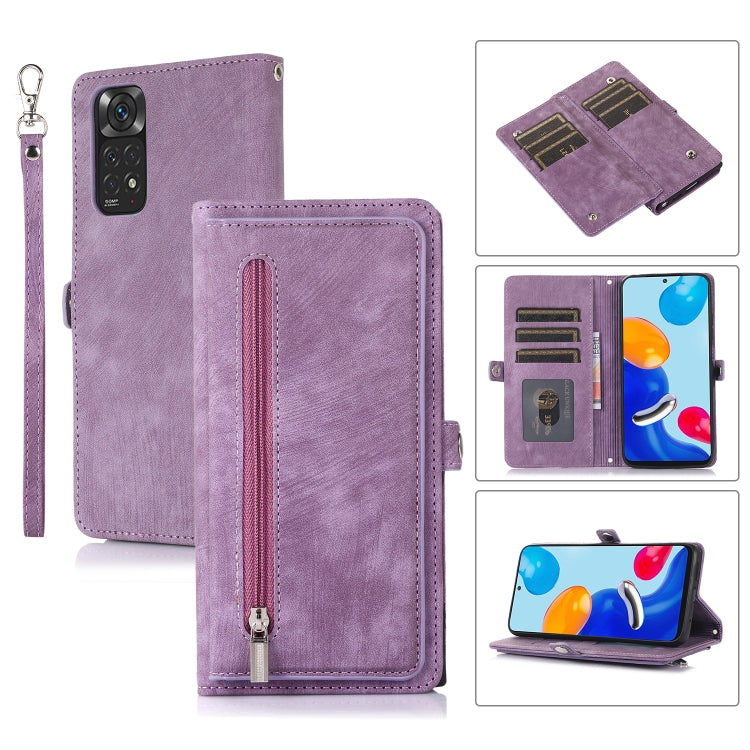 For Xiaomi Redmi A1+ Zipper Card Slot Buckle Wallet Leather Phone Case