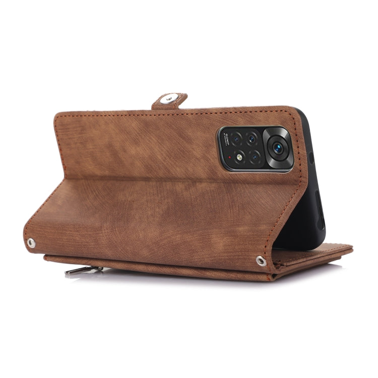 For Xiaomi Redmi A1+ Zipper Card Slot Buckle Wallet Leather Phone Case