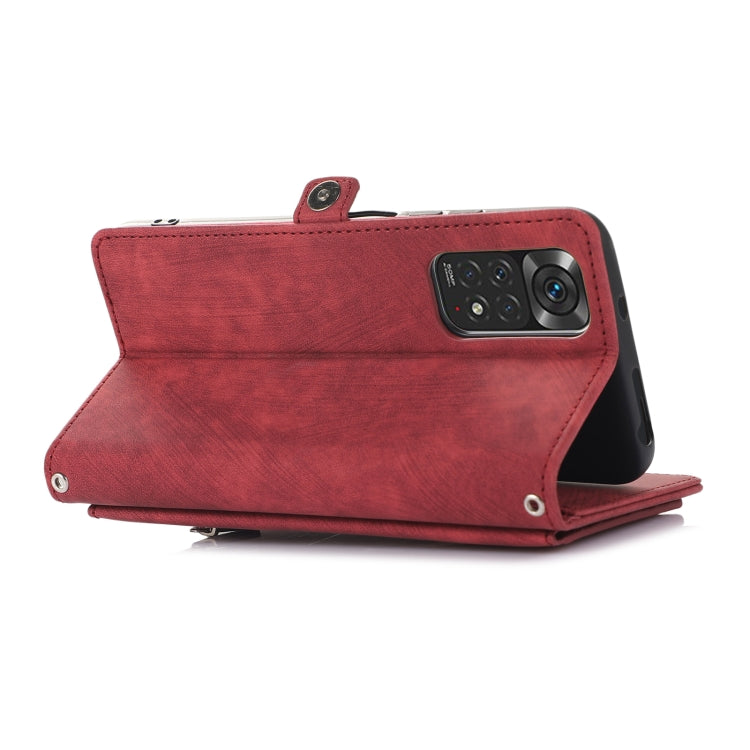 For Xiaomi Redmi Note 11 Pro 4G Global Zipper Card Slot Buckle Wallet Leather Phone Case