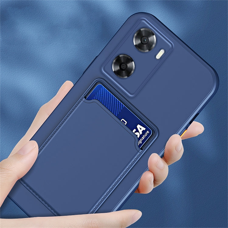 For vivo Y02s Skin Feel Card TPU Contrast Color Button Phone Case