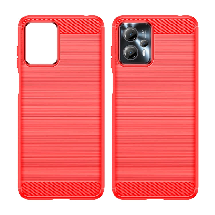 For Motorola Moto G23 Brushed Texture Carbon Fiber TPU Phone Case