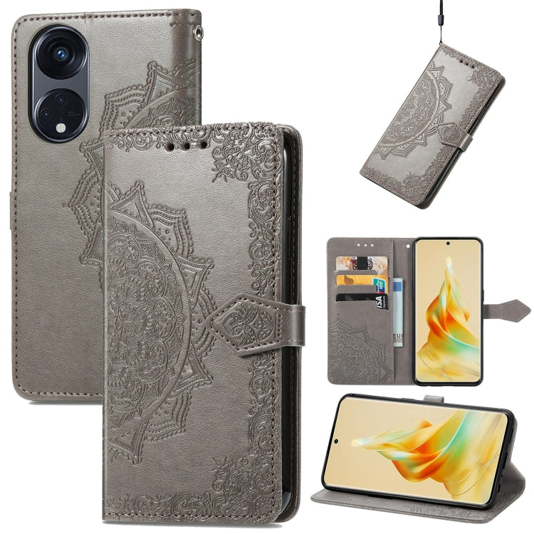 For OPPO Reno8 T 5G Mandala Flower Embossed Horizontal Flip Leather Phone Case