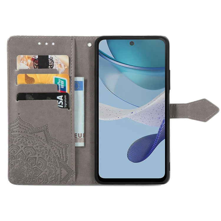 For Motorola Moto G53 5G Mandala Flower Embossed Horizontal Flip Leather Phone Case