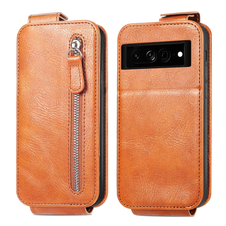For Google Pixel 7A Zipper Wallet Vertical Flip Leather Phone Case