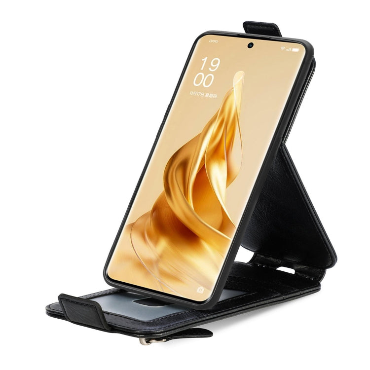For OPPO Reno9 Zipper Wallet Vertical Flip Leather Phone Case