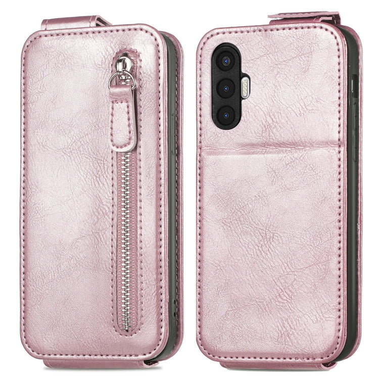For Tecno Pova 3 Zipper Wallet Vertical Flip Leather Phone Case