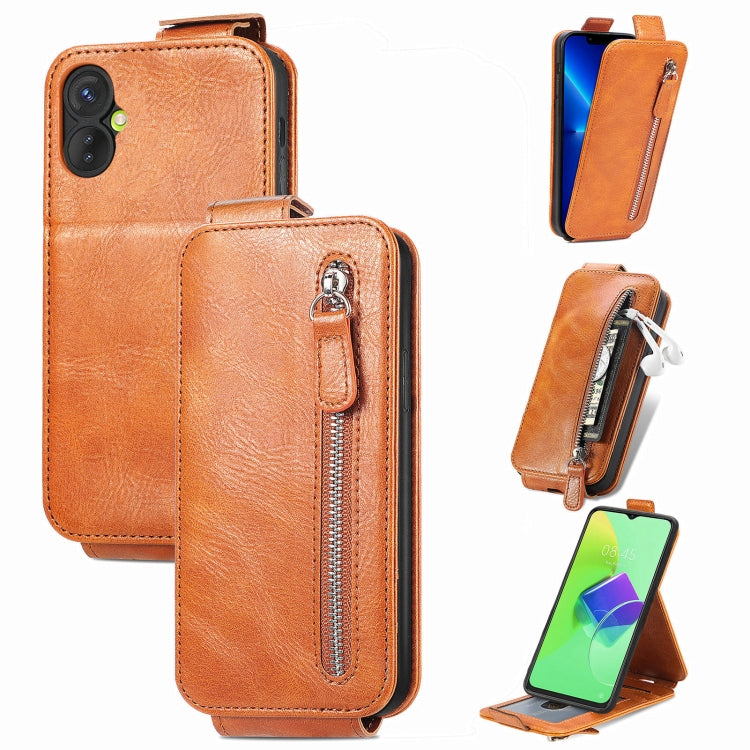For Tecno Spark 9 Pro Zipper Wallet Vertical Flip Leather Phone Case