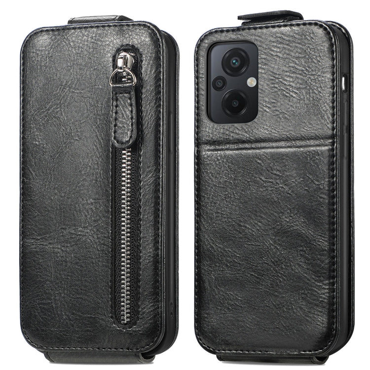 For Xiaomi Redmi Note 12 Zipper Wallet Vertical Flip Leather Phone Case