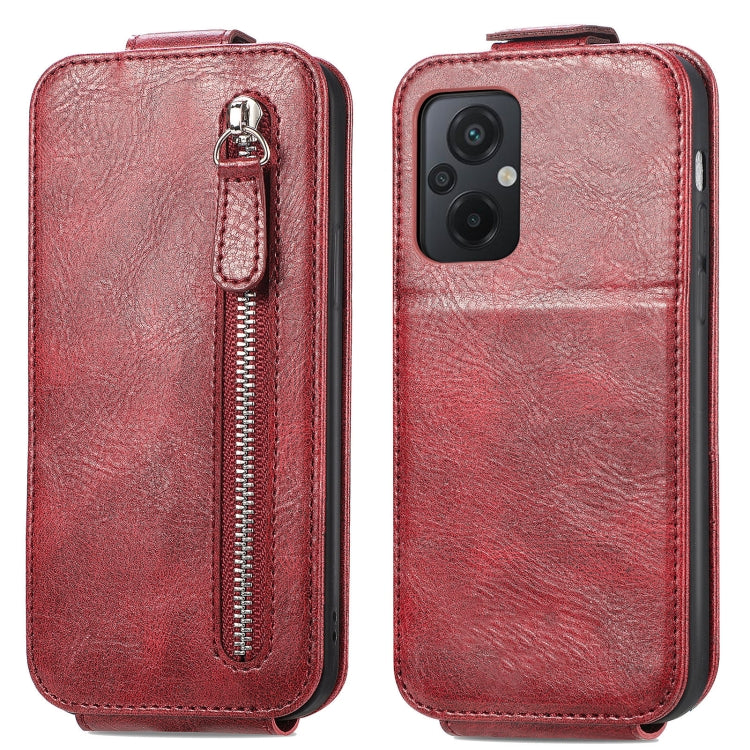 For Xiaomi Redmi Note 12 Zipper Wallet Vertical Flip Leather Phone Case