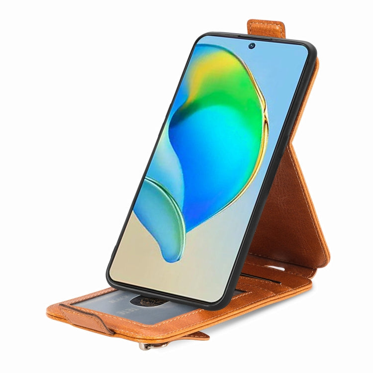 For ZTE Blade V40s Zipper Wallet Vertical Flip Leather Phone Case