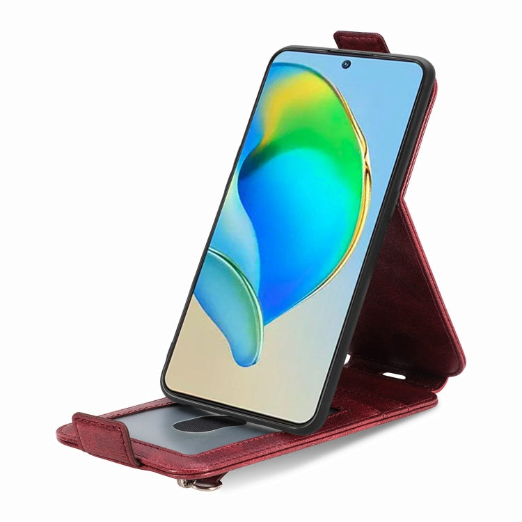 For ZTE Blade V40s Zipper Wallet Vertical Flip Leather Phone Case