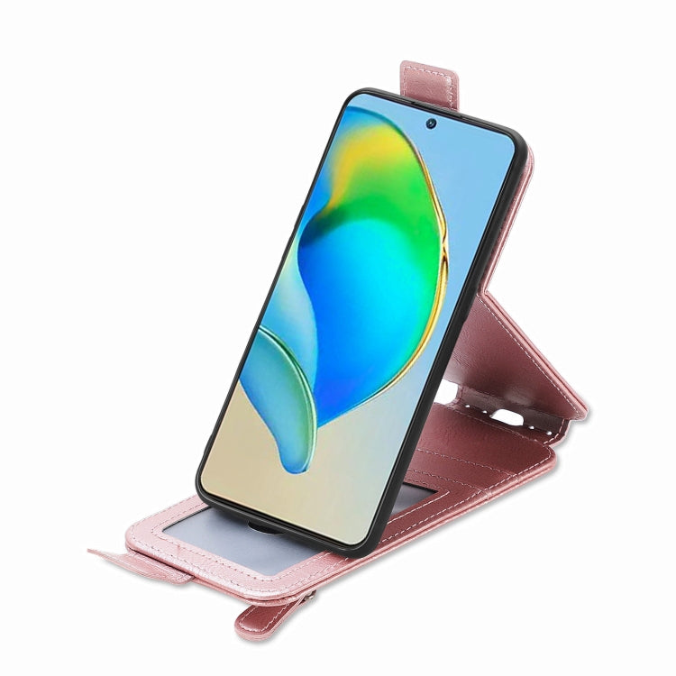 For ZTE Blade V40s Zipper Wallet Vertical Flip Leather Phone Case