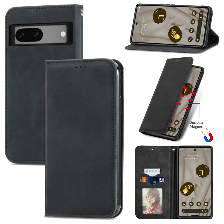 For Google Pixel 7A Retro Skin Feel Magnetic Flip Leather Phone Case
