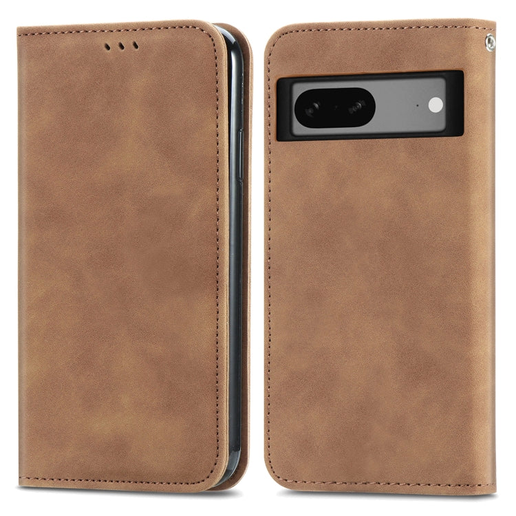 For Google Pixel 7A Retro Skin Feel Magnetic Flip Leather Phone Case