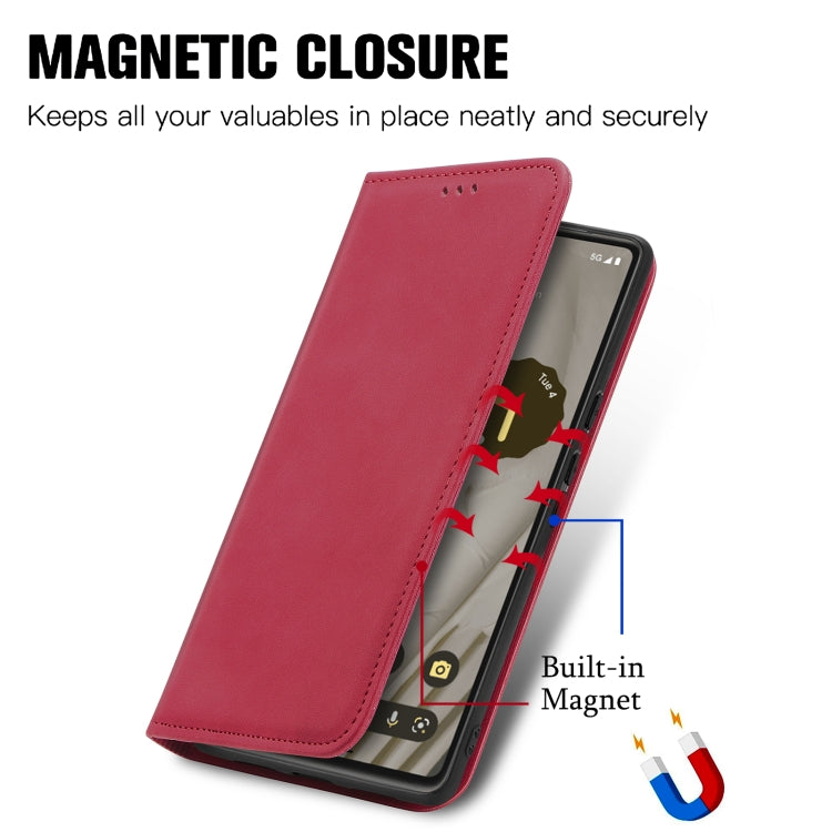 For Google Pixel 7A Retro Skin Feel Magnetic Flip Leather Phone Case